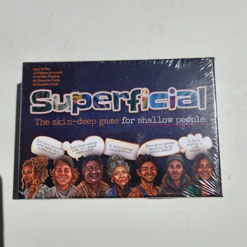 NEW Superficial Adult Party Card Game Board Game Guess Who The Skin-Deep Game fo